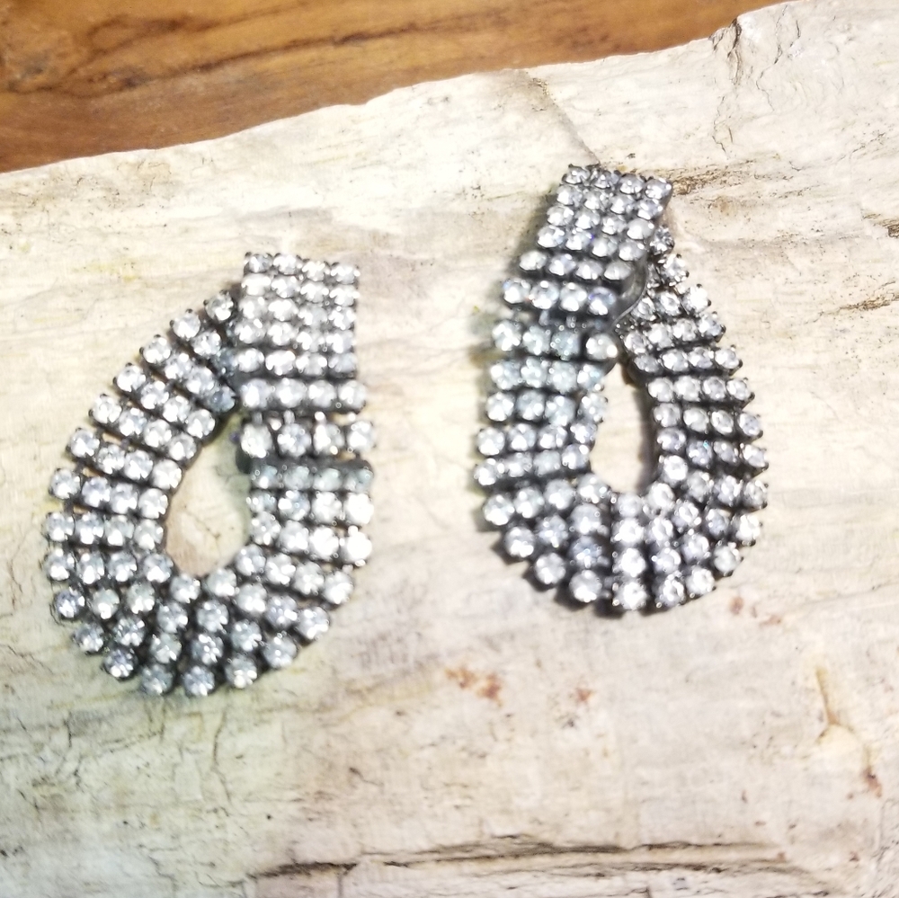 Crystal Clip Earrings